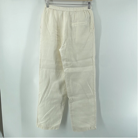 Mng 100% linen pants cream Color vacation light weight sz xs - Picture 9 of 9
